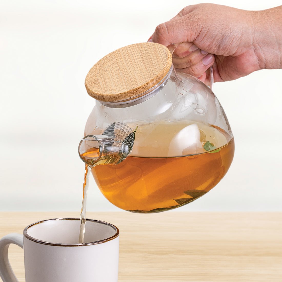 Bamboo & Glass Kettle 